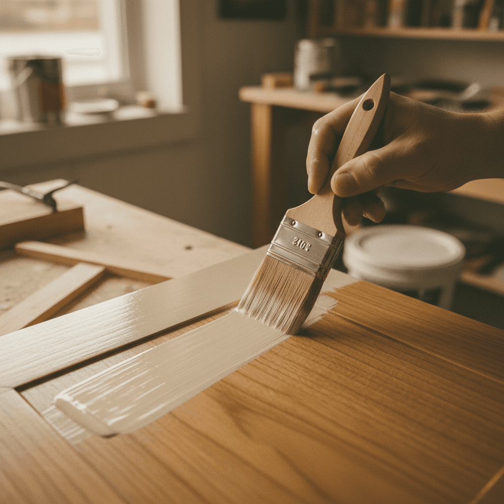 Cabinet refinishing detail