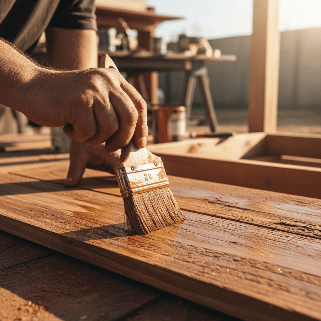 Wood staining application